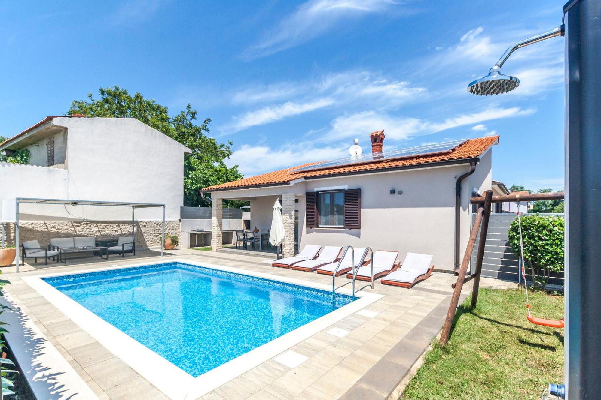 Villa Gortan - Pool House For 7 Guests Near Pula Istria - Ferienhaus Istrien Marčana Extérieur photo