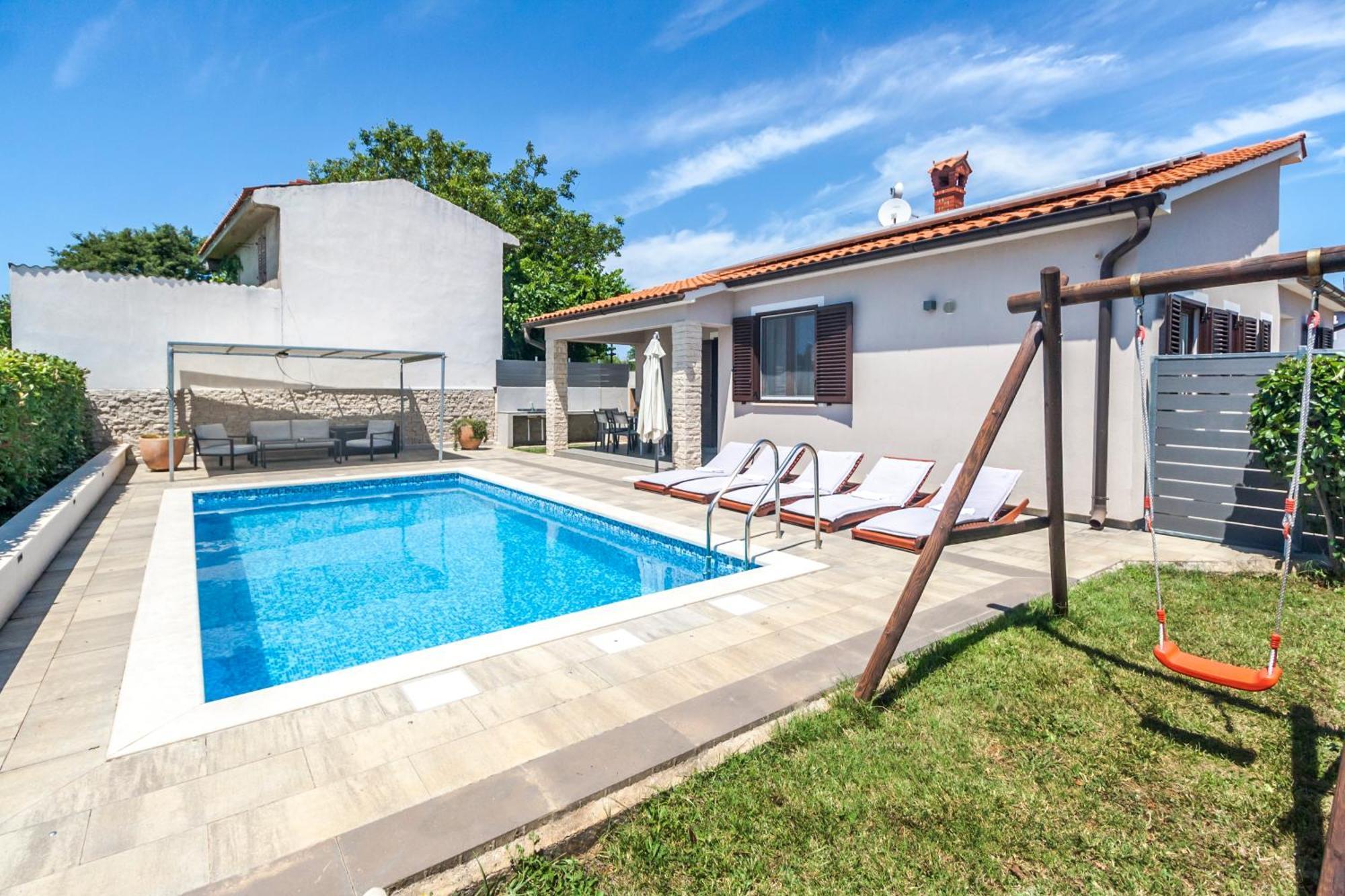 Villa Gortan - Pool House For 7 Guests Near Pula Istria - Ferienhaus Istrien Marčana Extérieur photo